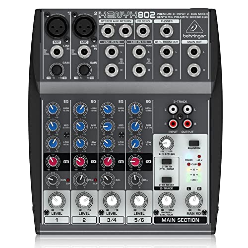 BEHRINGER XENYX802 アナログミキサー Amazon | ベリンガー アナログミキサー 8チャンネル XENYX 802